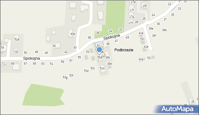 Tomaszowice, Spokojna, 51a, mapa Tomaszowice