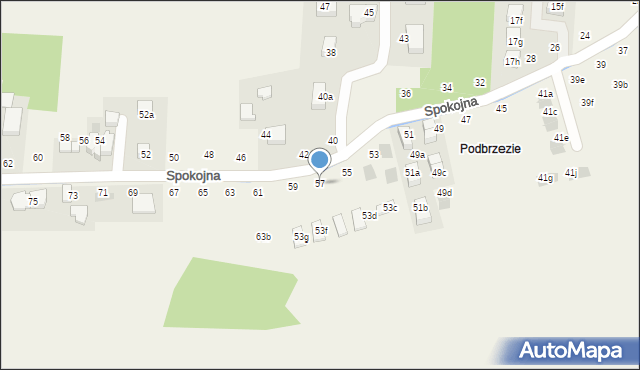 Tomaszowice, Spokojna, 57, mapa Tomaszowice