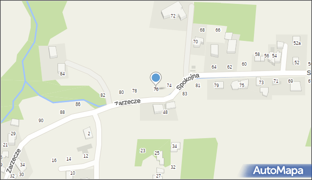 Tomaszowice, Spokojna, 76, mapa Tomaszowice