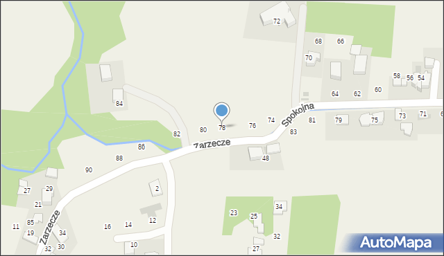 Tomaszowice, Spokojna, 78, mapa Tomaszowice