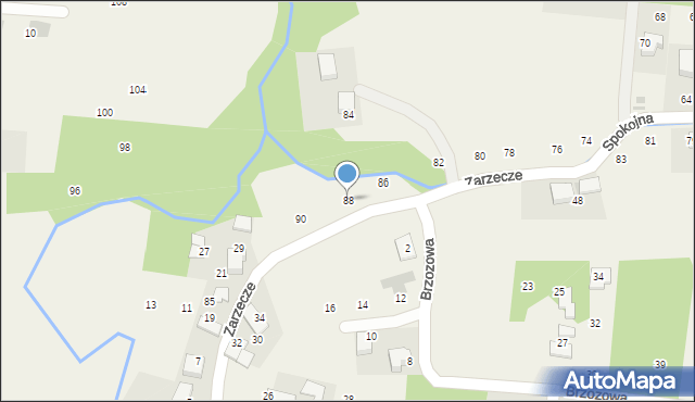 Tomaszowice, Spokojna, 88, mapa Tomaszowice