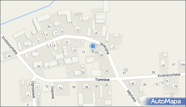 Tomnice, Spokojna, 16, mapa Tomnice