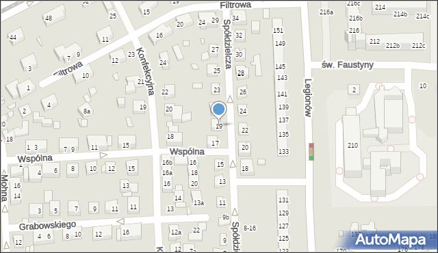 Toruń, Spółdzielcza, 19, mapa Torunia