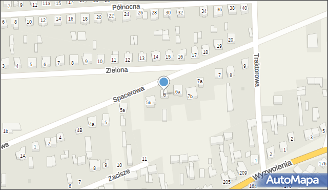 Trębaczew, Spacerowa, 6, mapa Trębaczew