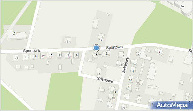 Trzebiechów, Sportowa, 7, mapa Trzebiechów