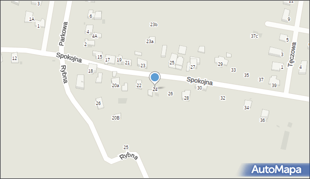 Trzebinia, Spokojna, 24, mapa Trzebinia