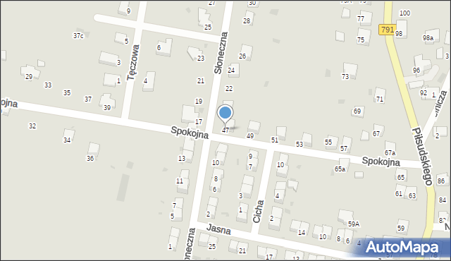 Trzebinia, Spokojna, 47, mapa Trzebinia