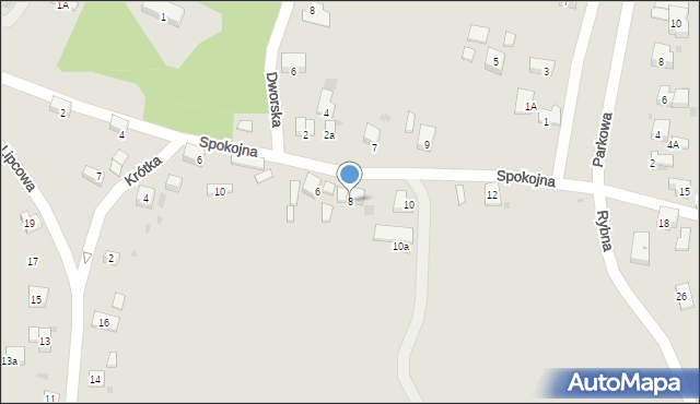 Trzebinia, Spokojna, 8, mapa Trzebinia