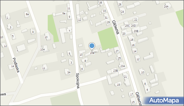 Trzebiszewo, Spokojna, 10a, mapa Trzebiszewo