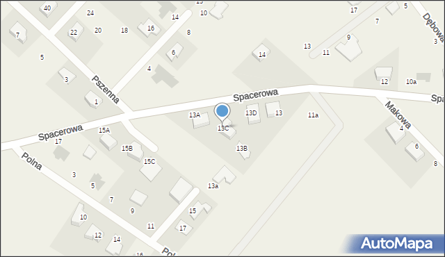 Tuchom, Spacerowa, 13C, mapa Tuchom