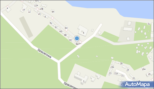 Turawa, Spacerowa, 6A, mapa Turawa