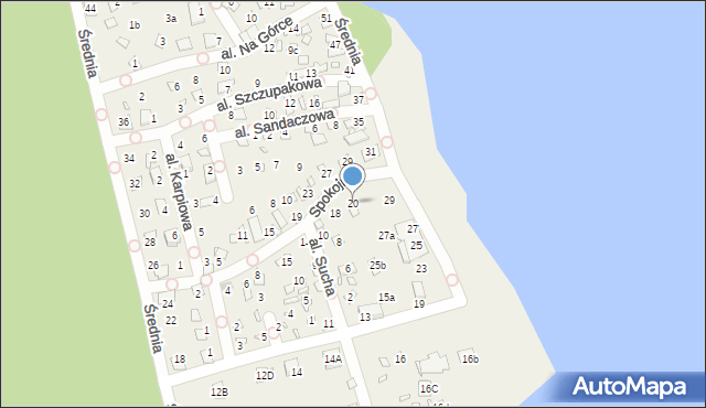 Turawa, Spokojna, 20, mapa Turawa