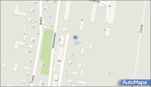 Turobin, Spółdzielcza, 14, mapa Turobin