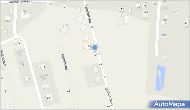 Tuszynek Majoracki, Spacerowa, 12, mapa Tuszynek Majoracki