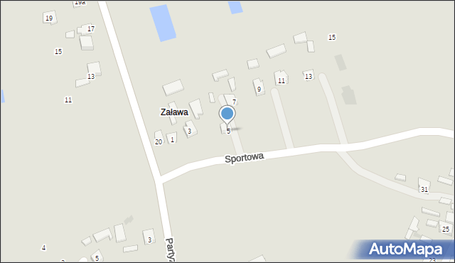 Tyszowce, Sportowa, 5, mapa Tyszowce