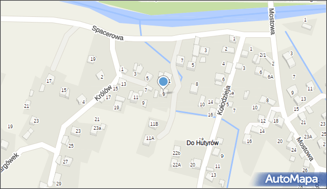 Ujsoły, Spacerowa, 9, mapa Ujsoły