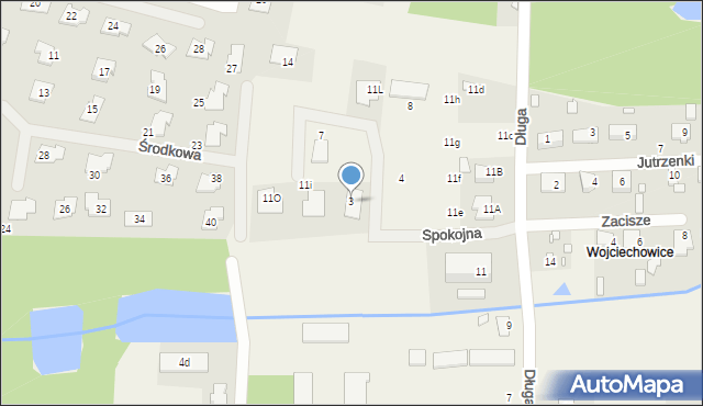 Ustanów, Spokojna, 3, mapa Ustanów