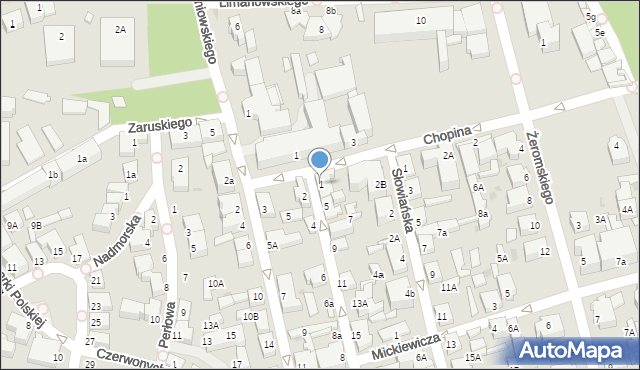 Ustka, Sprzymierzeńców, 1, mapa Ustka