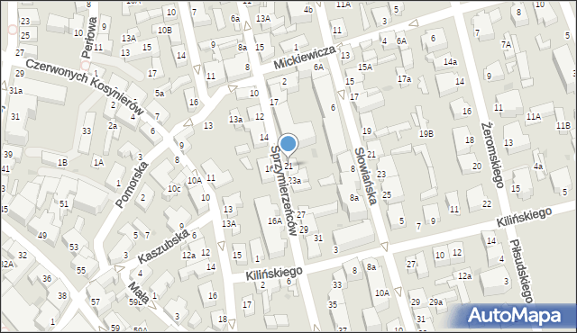 Ustka, Sprzymierzeńców, 21, mapa Ustka