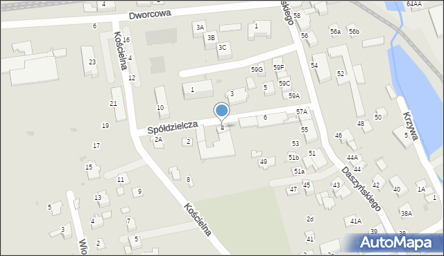 Ustroń, Spółdzielcza, 4, mapa Ustroń