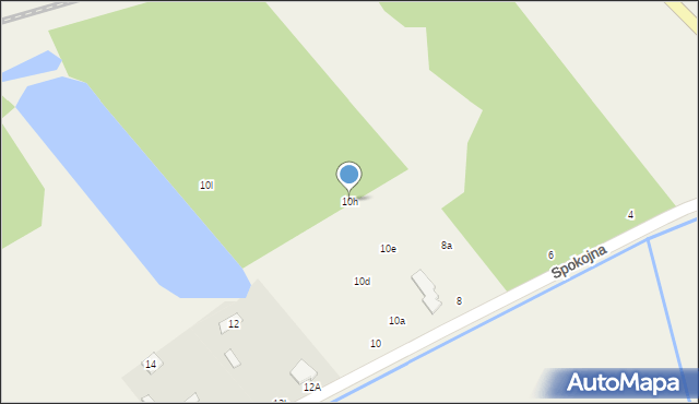 Uwieliny, Spokojna, 10h, mapa Uwieliny