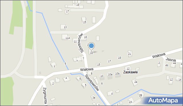Wadowice, Sportowców, 12, mapa Wadowice