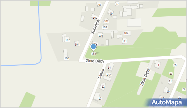 Wanaty, Spokojna, 113, mapa Wanaty