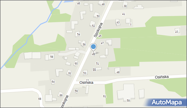 Wanaty, Spokojna, 49, mapa Wanaty