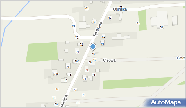 Wanaty, Spokojna, 65, mapa Wanaty