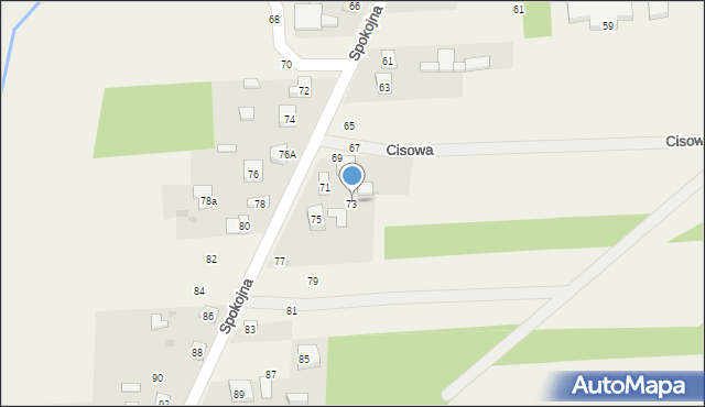 Wanaty, Spokojna, 73, mapa Wanaty