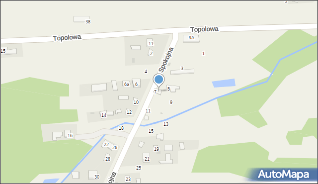 Wanaty, Spokojna, 7A, mapa Wanaty