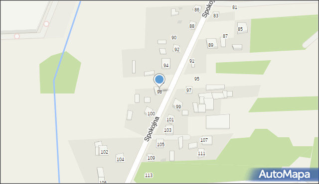 Wanaty, Spokojna, 98, mapa Wanaty