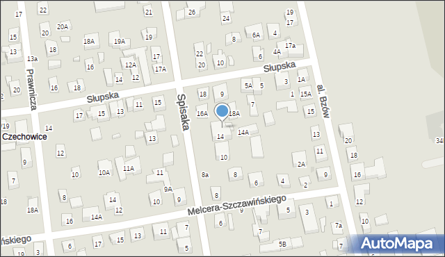 Warszawa, Spisaka Michała, 16, mapa Warszawy