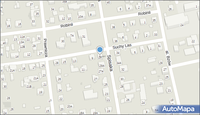 Warszawa, Spisaka Michała, 29, mapa Warszawy