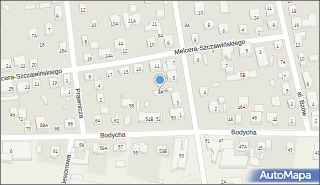 Warszawa, Spisaka Michała, 3A, mapa Warszawy