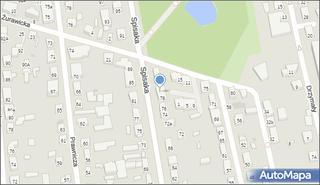 Warszawa, Spisaka Michała, 80, mapa Warszawy