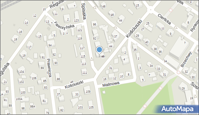 Warszawa, Spisaka Michała, 88, mapa Warszawy