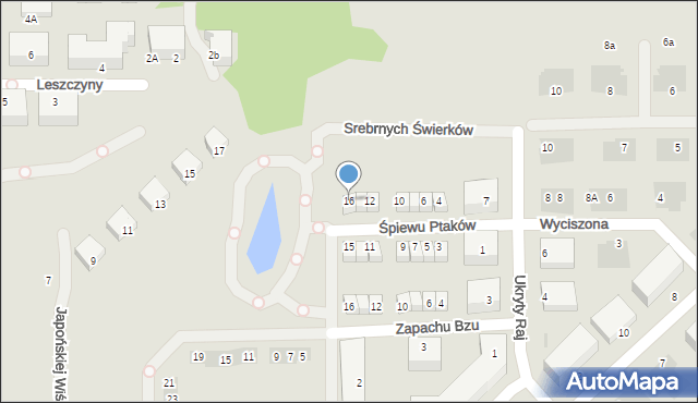 Warszawa, Śpiewu Ptaków, 16, mapa Warszawy