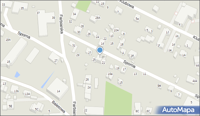 Warszawa, Sporna, 23a, mapa Warszawy