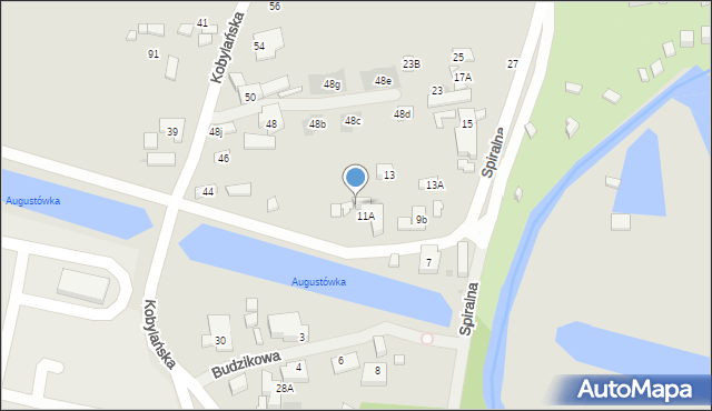 Warszawa, Spiralna, 9A, mapa Warszawy