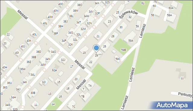 Warszawa, Śpiewaków, 24, mapa Warszawy