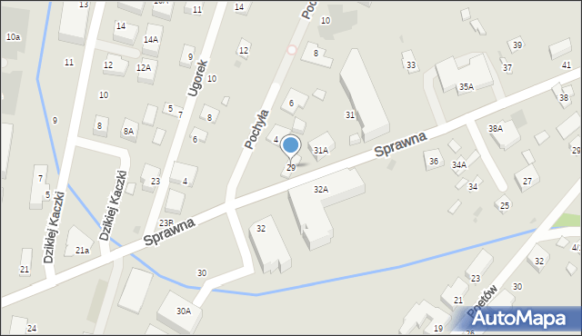 Warszawa, Sprawna, 29, mapa Warszawy