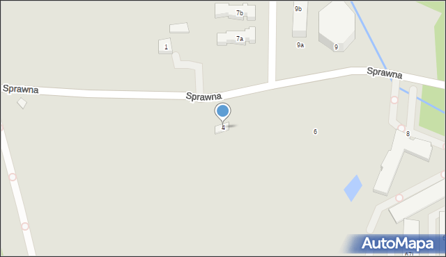 Warszawa, Sprawna, 4, mapa Warszawy