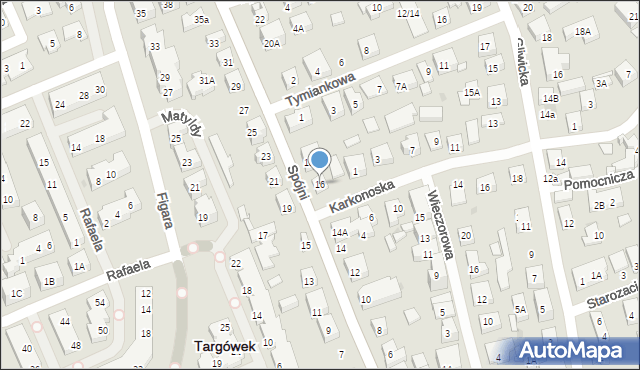 Warszawa, Spójni, 16, mapa Warszawy