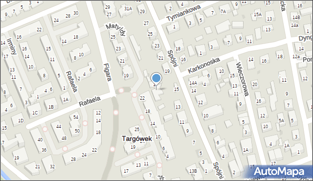 Warszawa, Spójni, 17A, mapa Warszawy