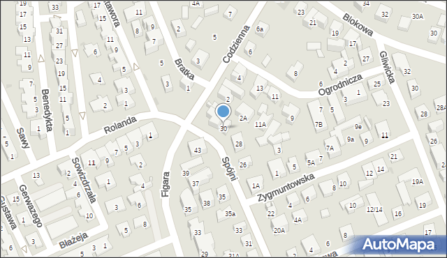 Warszawa, Spójni, 30, mapa Warszawy