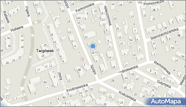 Warszawa, Spójni, 6, mapa Warszawy