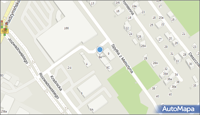 Warszawa, Spytka z Melsztyna, 9A, mapa Warszawy