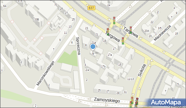 Warszawa, Sprzeczna, 6, mapa Warszawy