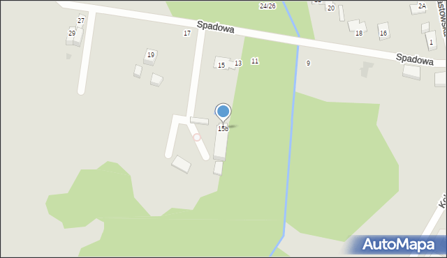 Warszawa, Spadowa, 15b, mapa Warszawy